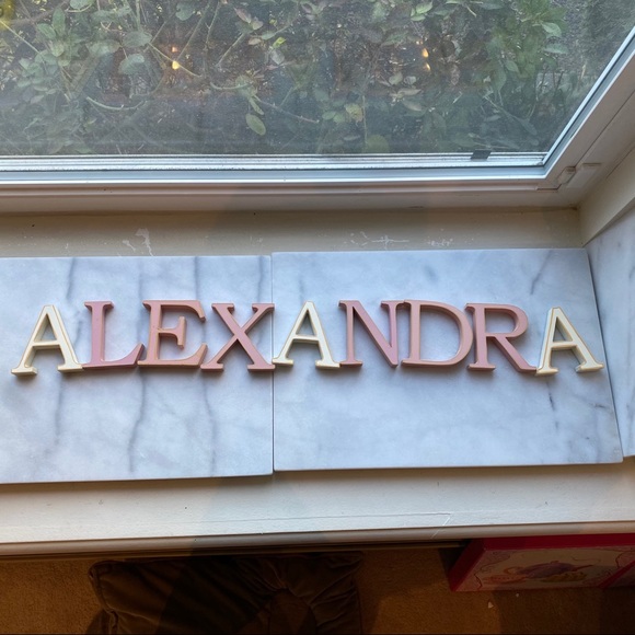 Wooden letters “Alexandria” or “Alexandra - Picture 3 of 5